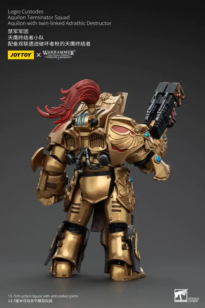 Warhammer The Horus Heresy akcijska figura 1/18 Legio Custodes Aquilon Terminator Squad Aquilon z dvojno povezano Adrathic Destructor 14 cm fotografija izdelka