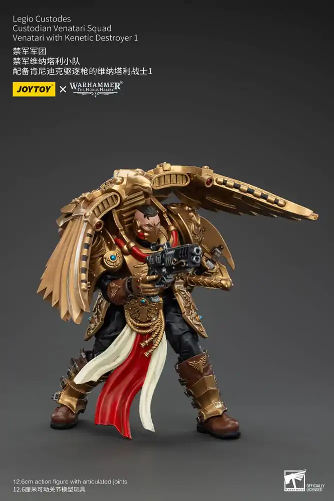 Warhammer The Horus Heresy akcijska figura 1/18 Legio Custodes Custodian Venatari Squad Venatari s kinetičnim uničevalcem 1 13 cm fotografija izdelka