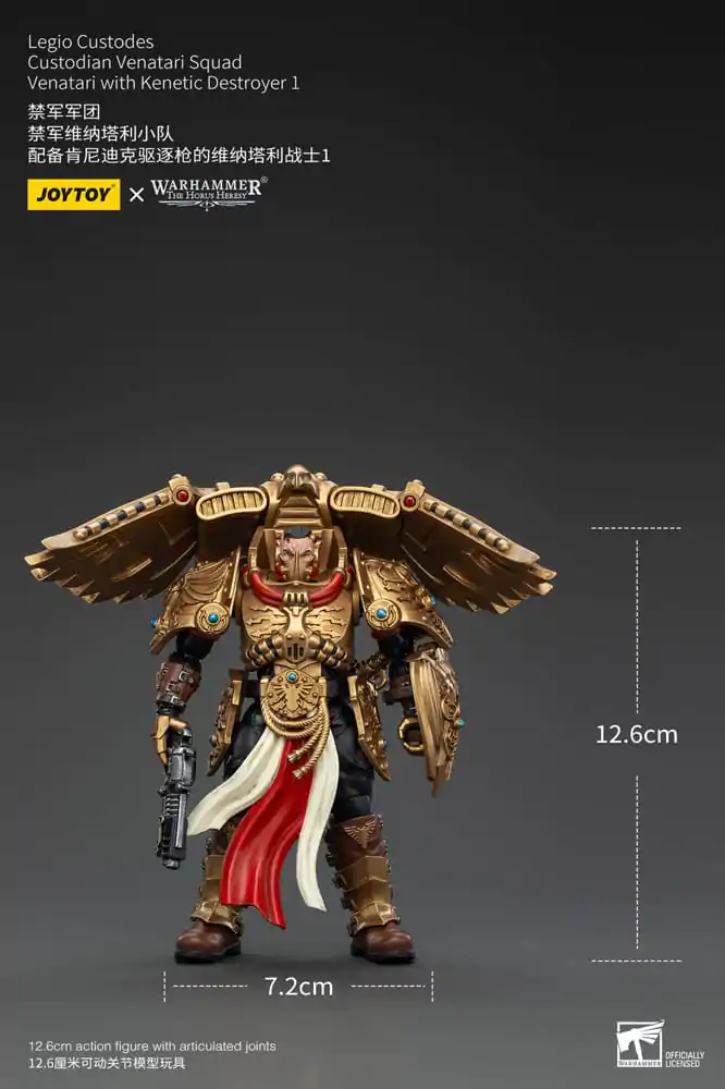 Warhammer The Horus Heresy akcijska figura 1/18 Legio Custodes Custodian Venatari Squad Venatari s kinetičnim uničevalcem 1 13 cm fotografija izdelka