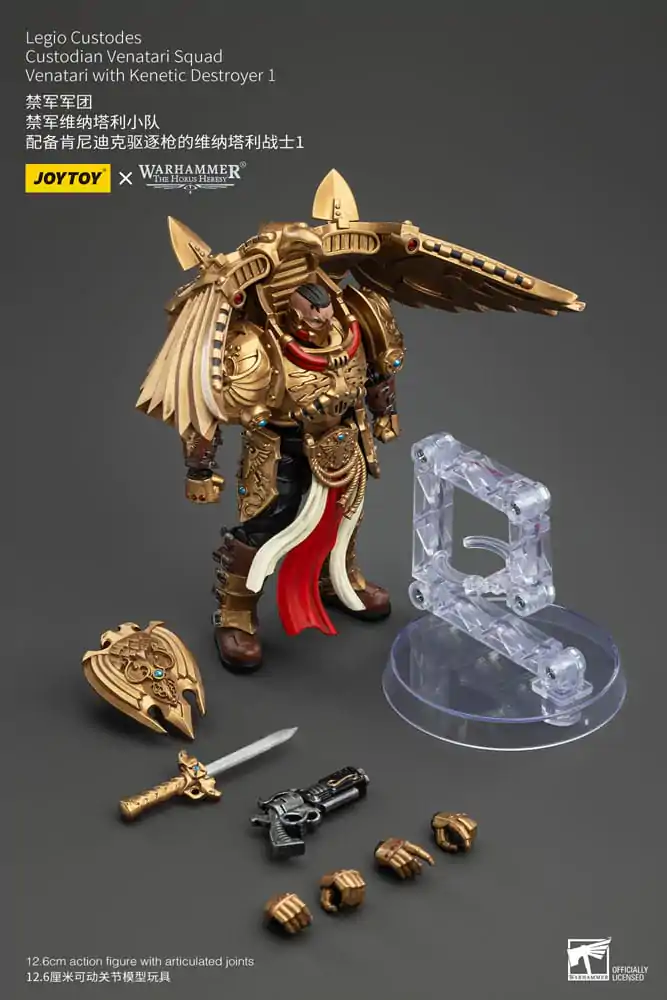 Warhammer The Horus Heresy akcijska figura 1/18 Legio Custodes Custodian Venatari Squad Venatari s kinetičnim uničevalcem 1 13 cm fotografija izdelka