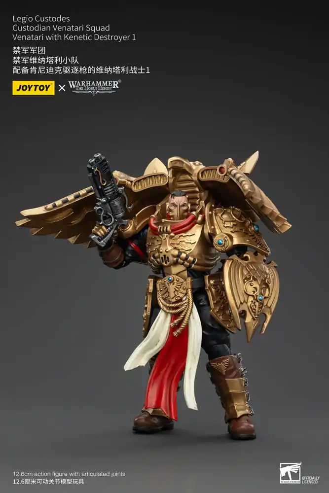 Warhammer The Horus Heresy akcijska figura 1/18 Legio Custodes Custodian Venatari Squad Venatari s kinetičnim uničevalcem 1 13 cm fotografija izdelka