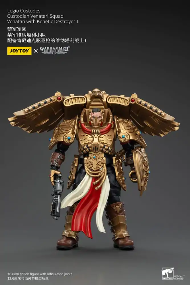 Warhammer The Horus Heresy akcijska figura 1/18 Legio Custodes Custodian Venatari Squad Venatari s kinetičnim uničevalcem 1 13 cm fotografija izdelka