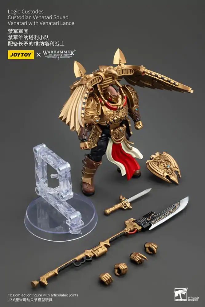 Warhammer The Horus Heresy Akcijska figura 1/18 Legio Custodes Custodian Venatari Squad Venatari z Venatari Lance 13 cm fotografija izdelka