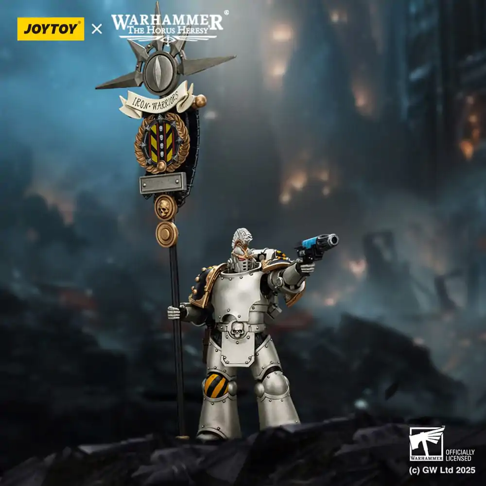 Warhammer The Horus Heresy akcijska figura 1/18 Iron Warriors Command Squad Chosen z Legion Standard 12 cm fotografija izdelka