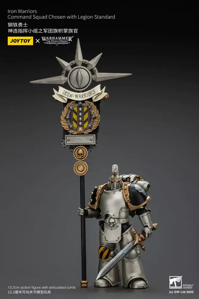 Warhammer The Horus Heresy akcijska figura 1/18 Iron Warriors Command Squad Chosen z Legion Standard 12 cm fotografija izdelka
