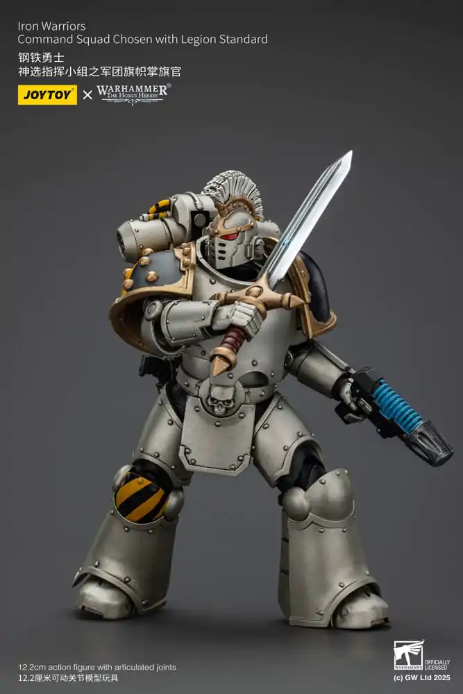 Warhammer The Horus Heresy akcijska figura 1/18 Iron Warriors Command Squad Chosen z Legion Standard 12 cm fotografija izdelka