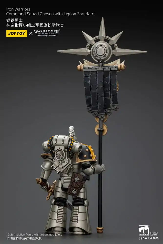 Warhammer The Horus Heresy akcijska figura 1/18 Iron Warriors Command Squad Chosen z Legion Standard 12 cm fotografija izdelka