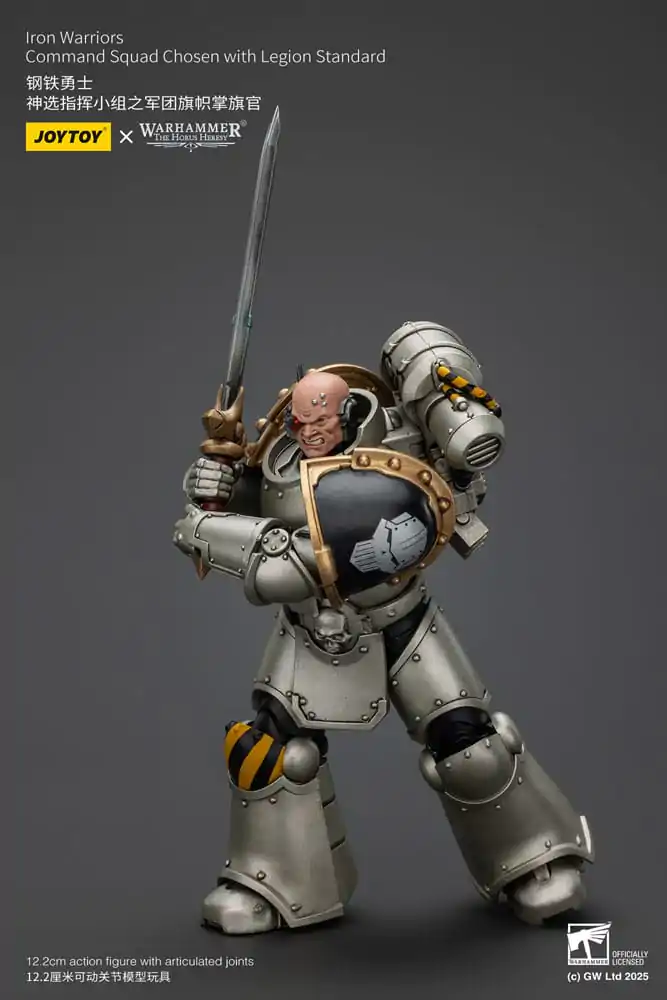 Warhammer The Horus Heresy akcijska figura 1/18 Iron Warriors Command Squad Chosen z Legion Standard 12 cm fotografija izdelka
