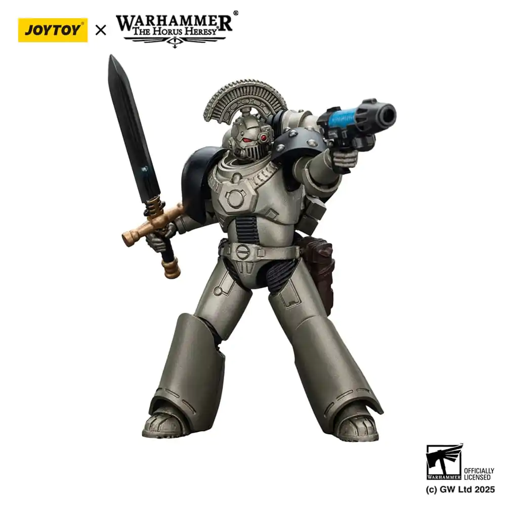 Warhammer The Horus Heresy akcijska figura 1/18 Iron Warriors MKVI taktični vodnik z laserskim mečem in plazemsko pištolo 12 cm fotografija izdelka