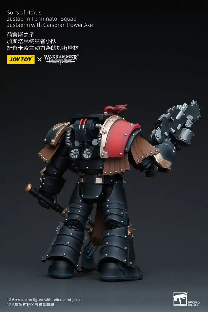 Warhammer The Horus Heresy akcijska figura 1/18 Sons of Horus Justaerin Terminator Squad Justaerin z Carsoran Power Axe 12 cm fotografija izdelka