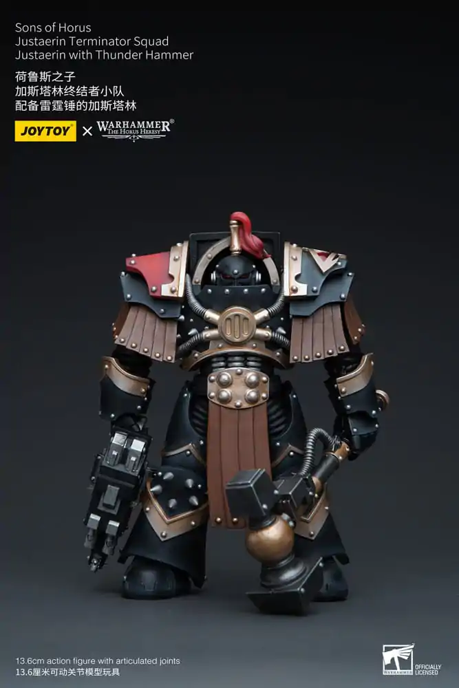 Warhammer The Horus Heresy Akcijska figura 1/18 Sons of Horus Justaerin Terminator Squad Justaerin s Thunder Hammer 12 cm fotografija izdelka