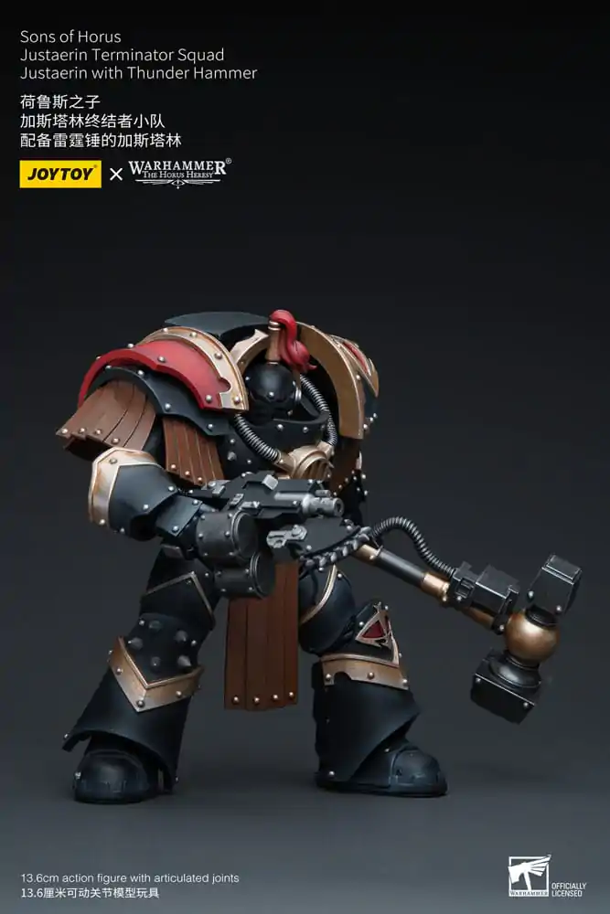 Warhammer The Horus Heresy Akcijska figura 1/18 Sons of Horus Justaerin Terminator Squad Justaerin s Thunder Hammer 12 cm fotografija izdelka