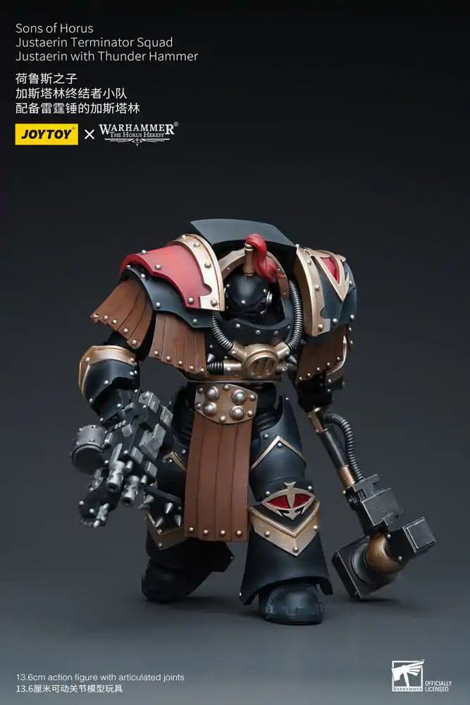 Warhammer The Horus Heresy Akcijska figura 1/18 Sons of Horus Justaerin Terminator Squad Justaerin s Thunder Hammer 12 cm fotografija izdelka