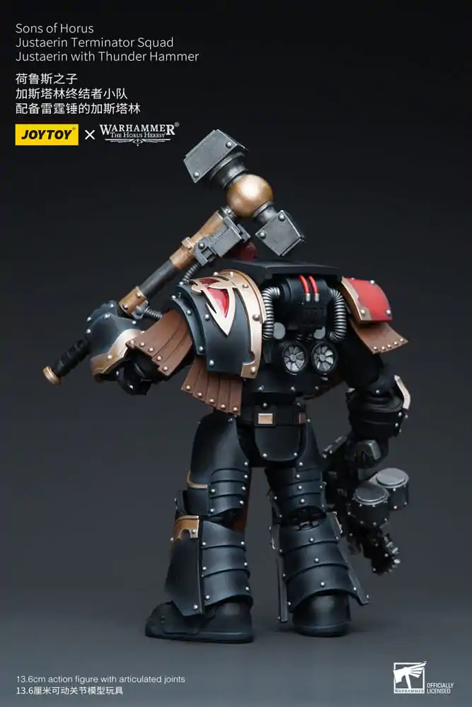 Warhammer The Horus Heresy Akcijska figura 1/18 Sons of Horus Justaerin Terminator Squad Justaerin s Thunder Hammer 12 cm fotografija izdelka