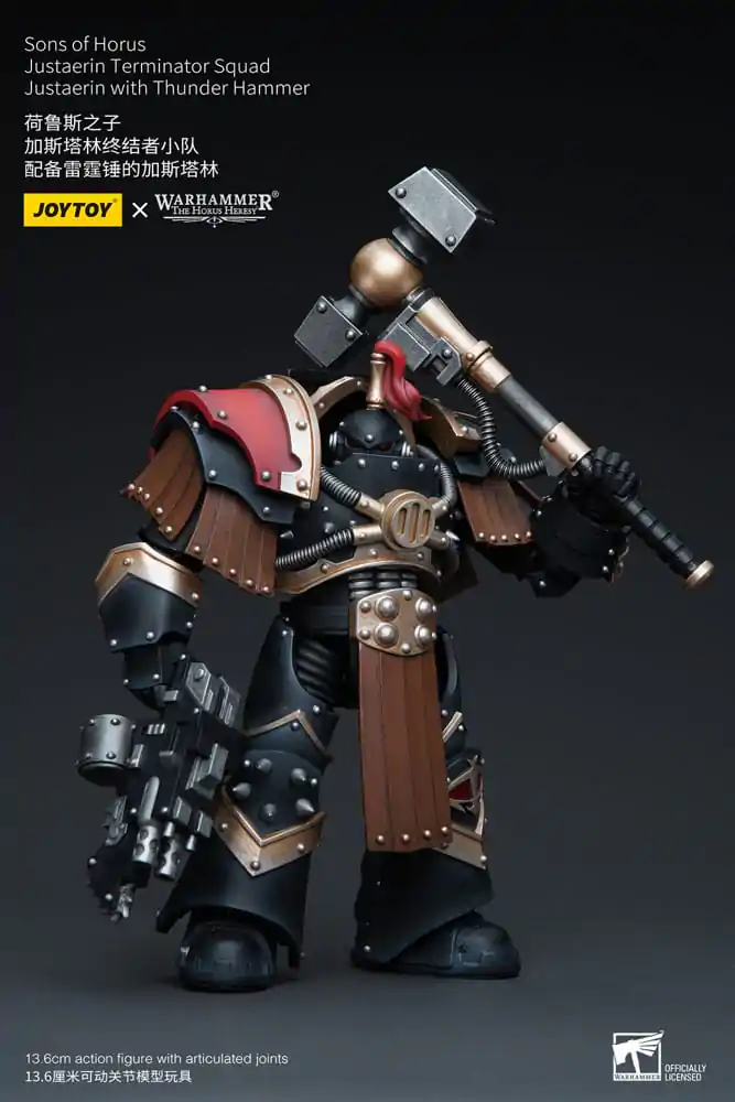 Warhammer The Horus Heresy Akcijska figura 1/18 Sons of Horus Justaerin Terminator Squad Justaerin s Thunder Hammer 12 cm fotografija izdelka