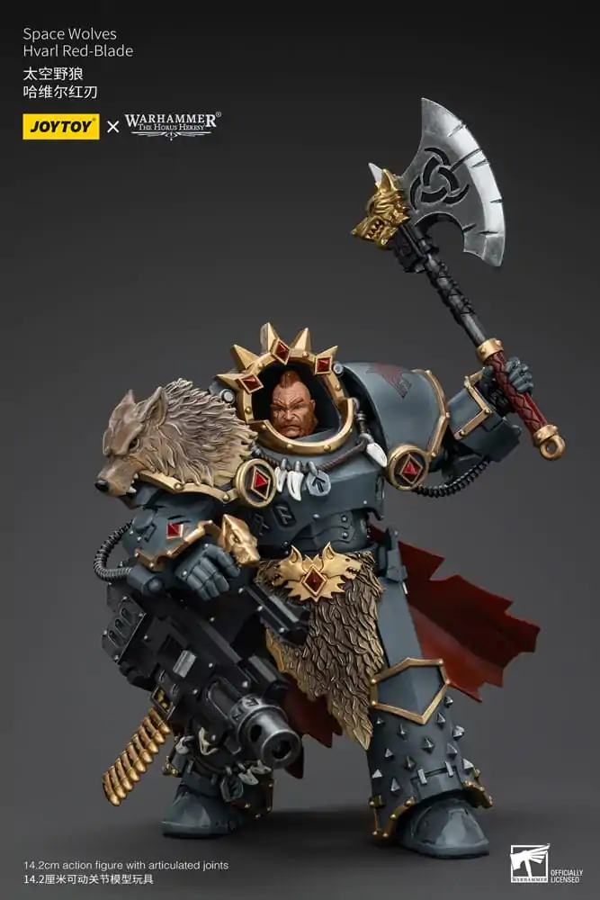 Warhammer The Horus Heresy Akcijska figura 1/18 Space Wolves Hvarl Red-Blade 14 cm fotografija izdelka