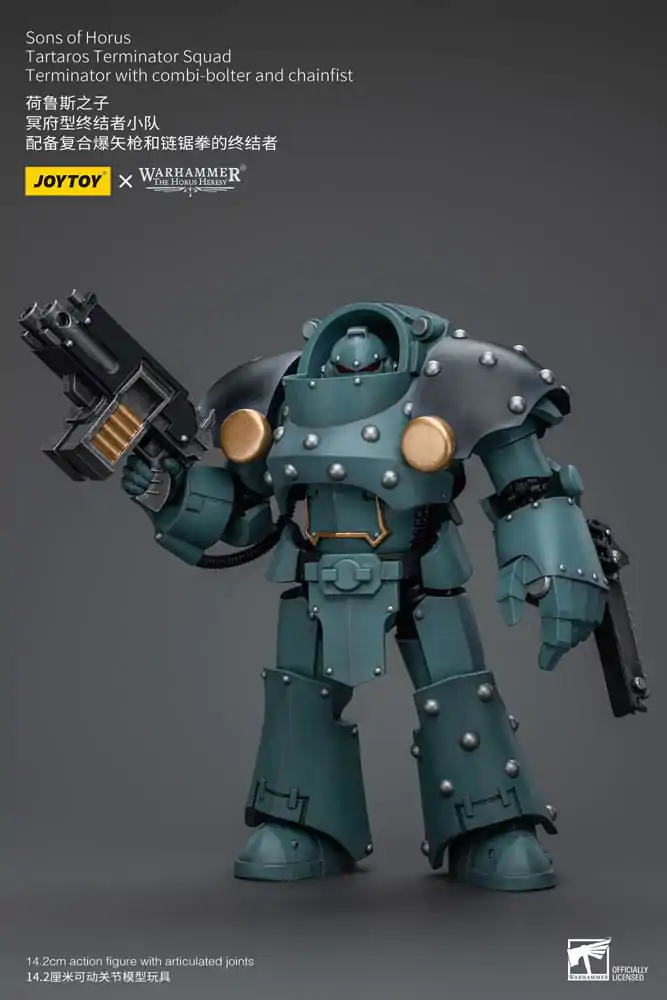 Warhammer The Horus Heresy Akcijska figura 1/18 Tartaros Terminator Squad Terminator z Combi-Bolterjem in verižno pestjo 12 cm fotografija izdelka