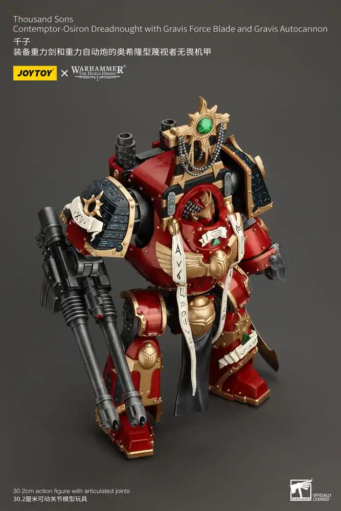 Warhammer The Horus Heresy Akcijska figura 1/18 Thousand Sons Contemptor-Osiron Dreadnought z Gravis Force Blade in Gravis Autocannon 30 cm fotografija izdelka