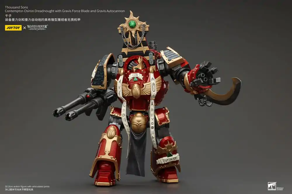 Warhammer The Horus Heresy Akcijska figura 1/18 Thousand Sons Contemptor-Osiron Dreadnought z Gravis Force Blade in Gravis Autocannon 30 cm fotografija izdelka