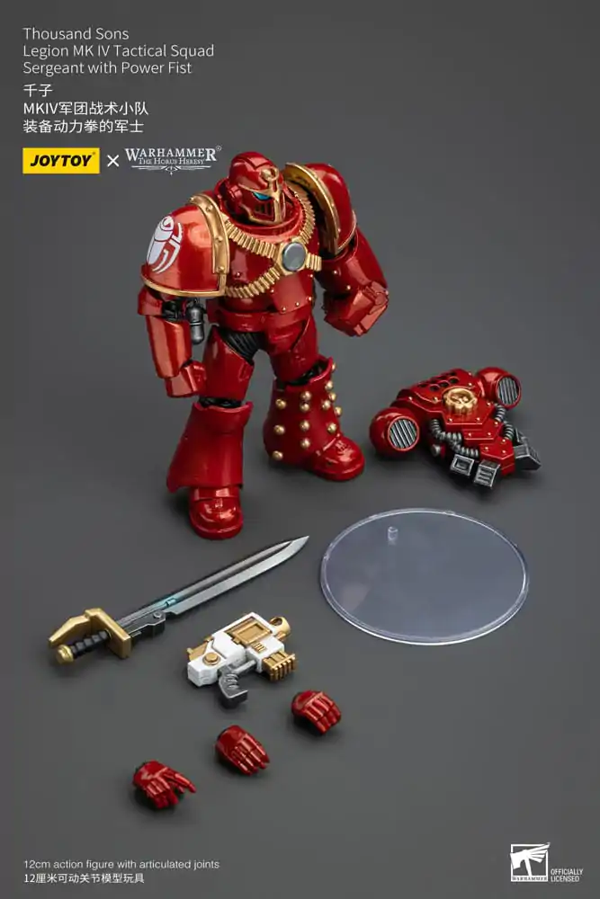 Warhammer The Horus Heresy akcijska figura 1/18 Thousand Sons Legion MK IV Tactical Squad Vodnik s Power Fist 12 cm fotografija izdelka