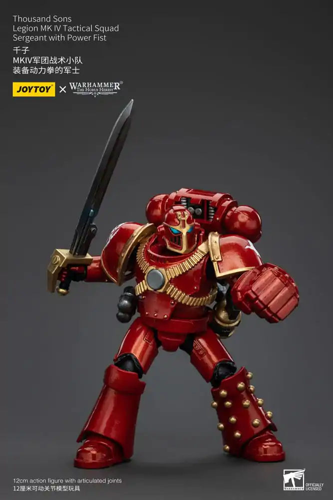 Warhammer The Horus Heresy akcijska figura 1/18 Thousand Sons Legion MK IV Tactical Squad Vodnik s Power Fist 12 cm fotografija izdelka