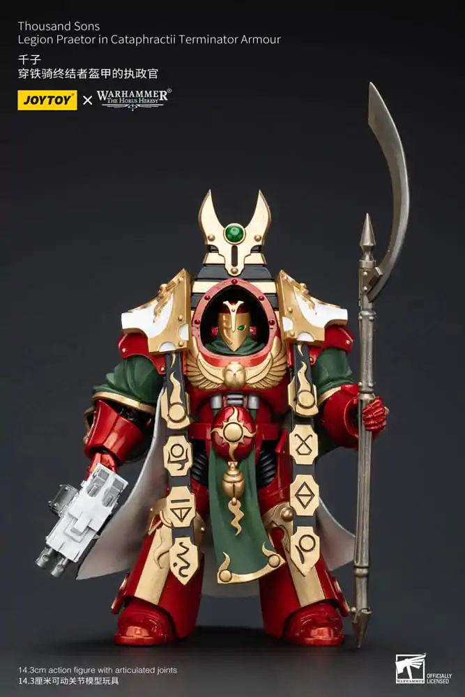 Warhammer The Horus Heresy Akcijska figura 1/18 Thousand sons Legion Praetor v Cataphractii Terminator Oklepu 12 cm fotografija izdelka