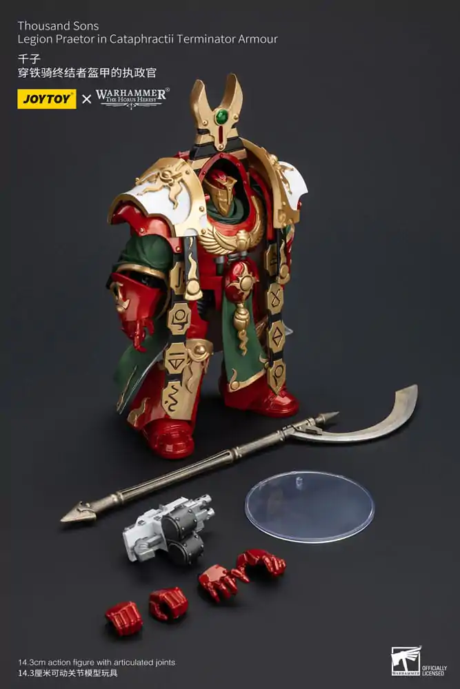 Warhammer The Horus Heresy Akcijska figura 1/18 Thousand sons Legion Praetor v Cataphractii Terminator Oklepu 12 cm fotografija izdelka