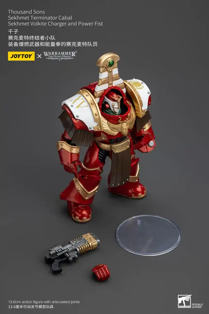 Warhammer The Horus Heresy akcijska figura 1/18 Thousand Sons Sekhmet Terminator Cabal Sekhmet Volkite Charger in Power Fist 14 cm fotografija izdelka