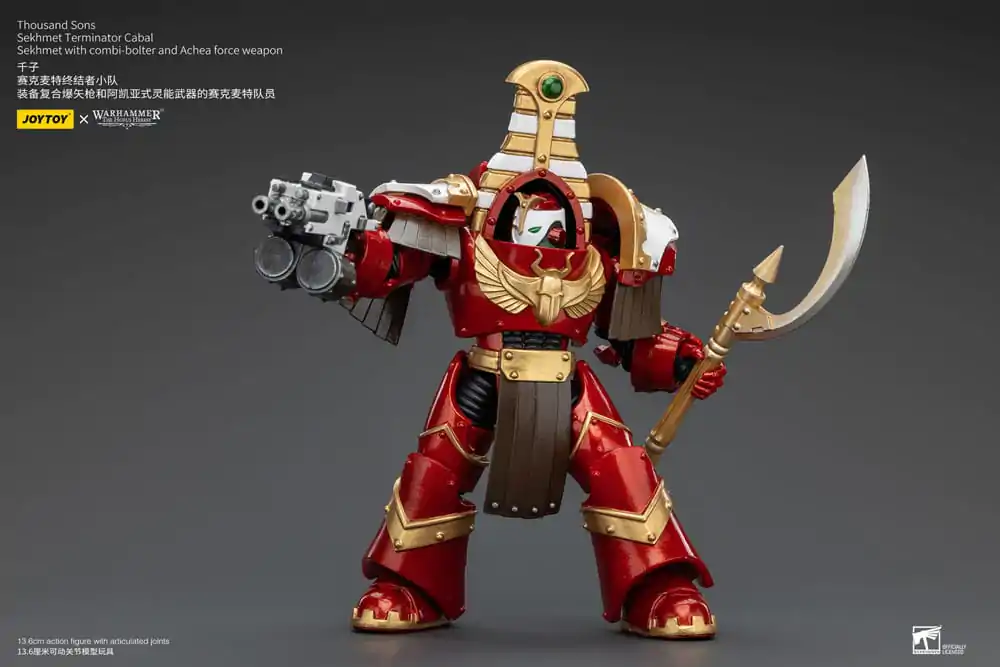 Warhammer The Horus Heresy Akcijska figura 1/18 Thousand Sons Sekhmet Terminator Cabal Sekhmet s Combi-Bolterjem in Achea Force Orožjem 14 cm fotografija izdelka