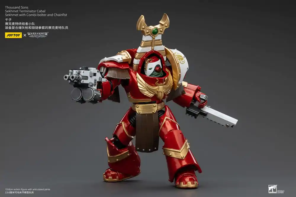 Warhammer The Horus Heresy Akcijska figura 1/18 Thousand Sons Sekhmet Terminator Cabal Sekhmet s Combi-Bolterjem in verižno pestjo 14 cm fotografija izdelka