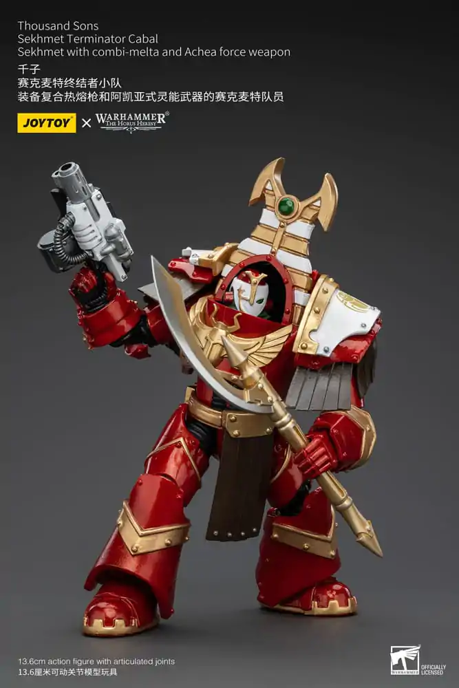 Warhammer The Horus Heresy akcijska figura 1/18 Thousand Sons Sekhmet Terminator Cabal Sekhmet s Combi-Melta in Achea Force Orožjem 14 cm fotografija izdelka