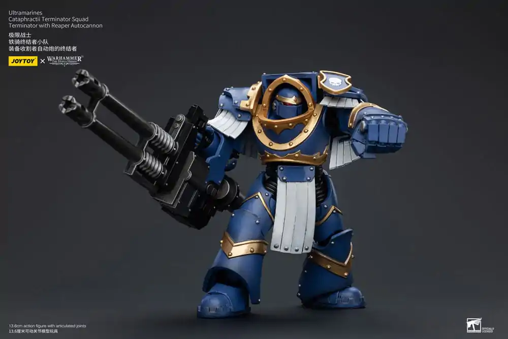 Warhammer The Horus Heresy Akcijska figura 1/18 Ultramarines Cataphractii Terminator Squad Terminator z Reaper Autocannon 14 cm fotografija izdelka