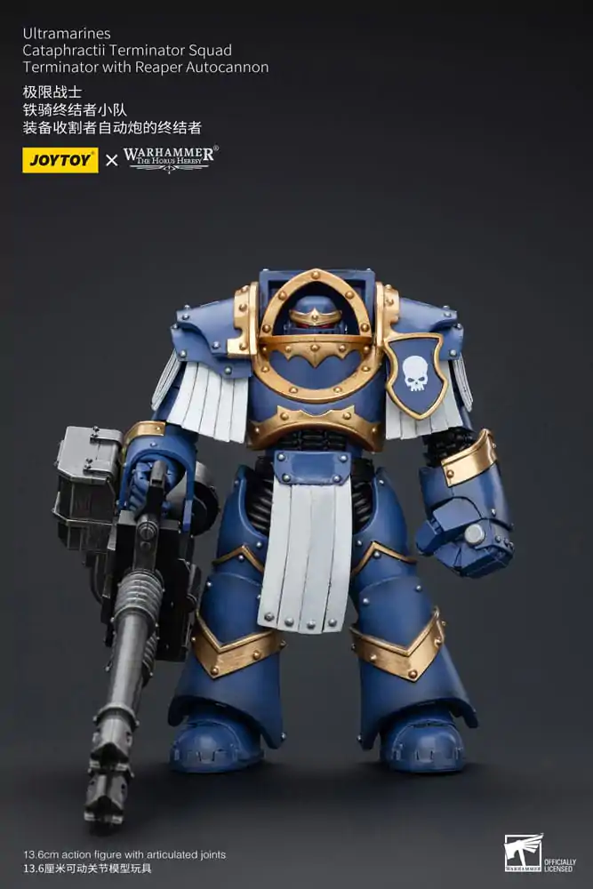 Warhammer The Horus Heresy Akcijska figura 1/18 Ultramarines Cataphractii Terminator Squad Terminator z Reaper Autocannon 14 cm fotografija izdelka