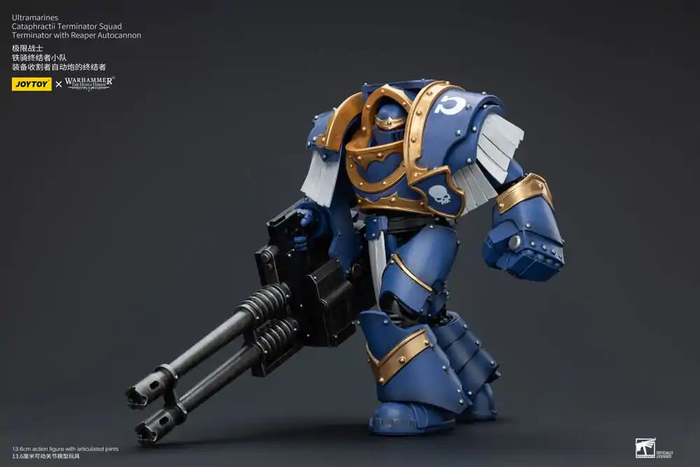 Warhammer The Horus Heresy Akcijska figura 1/18 Ultramarines Cataphractii Terminator Squad Terminator z Reaper Autocannon 14 cm fotografija izdelka