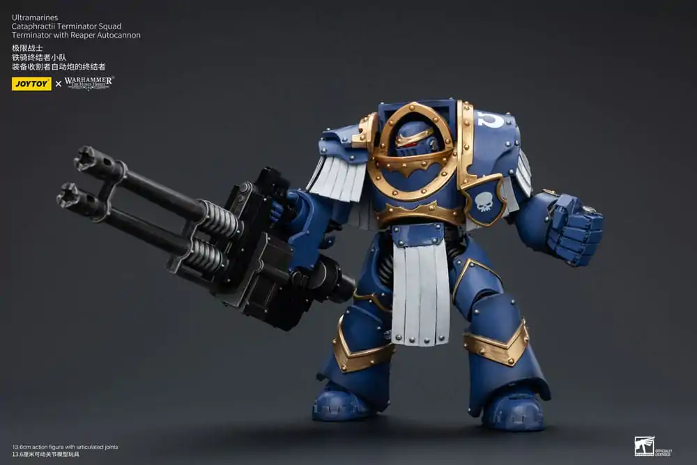 Warhammer The Horus Heresy Akcijska figura 1/18 Ultramarines Cataphractii Terminator Squad Terminator z Reaper Autocannon 14 cm fotografija izdelka