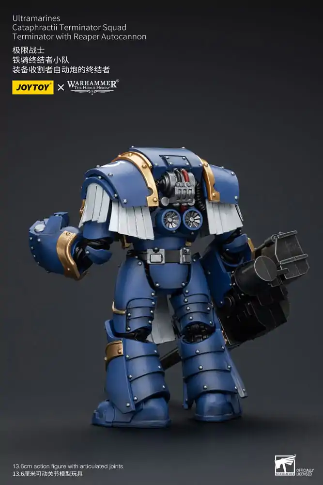 Warhammer The Horus Heresy Akcijska figura 1/18 Ultramarines Cataphractii Terminator Squad Terminator z Reaper Autocannon 14 cm fotografija izdelka