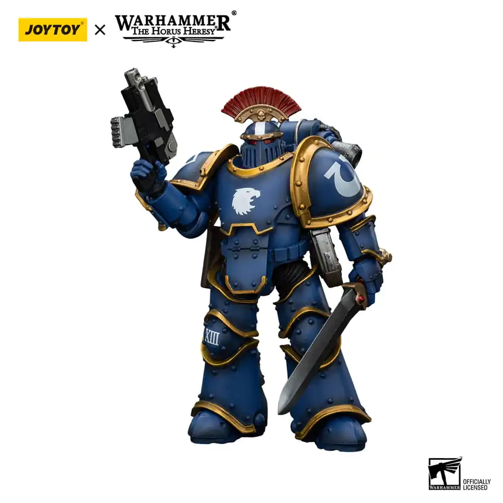 Warhammer The Horus Heresy Akcijska figura 1/18 Ultramarines Legion MKIII Tactical Squad Sergeant z Power Sword 12 cm fotografija izdelka