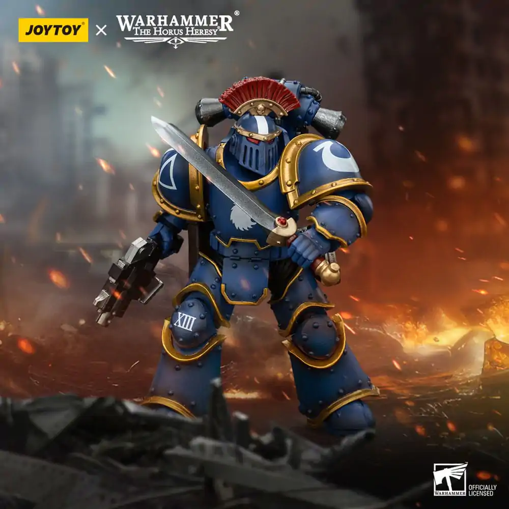 Warhammer The Horus Heresy Akcijska figura 1/18 Ultramarines Legion MKIII Tactical Squad Sergeant z Power Sword 12 cm fotografija izdelka