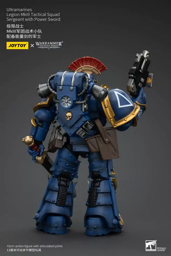 Warhammer The Horus Heresy Akcijska figura 1/18 Ultramarines Legion MKIII Tactical Squad Sergeant z Power Sword 12 cm fotografija izdelka