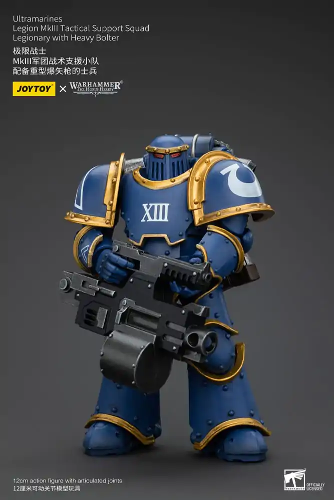 Warhammer The Horus Heresy Akcijska figura 1/18 Ultramarines Legion MKIII Tactical Support Squad Legionar s težkim bolterjem 12 cm fotografija izdelka