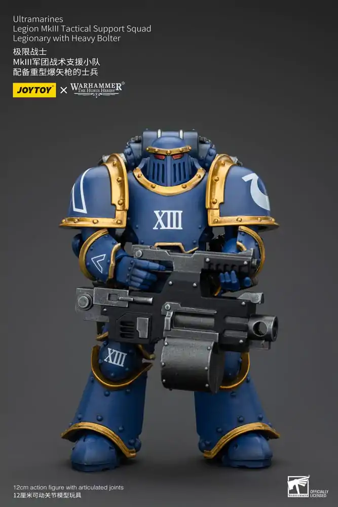 Warhammer The Horus Heresy Akcijska figura 1/18 Ultramarines Legion MKIII Tactical Support Squad Legionar s težkim bolterjem 12 cm fotografija izdelka