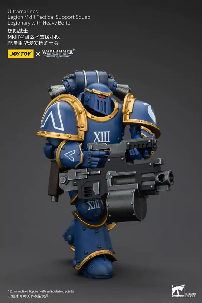 Warhammer The Horus Heresy Akcijska figura 1/18 Ultramarines Legion MKIII Tactical Support Squad Legionar s težkim bolterjem 12 cm fotografija izdelka