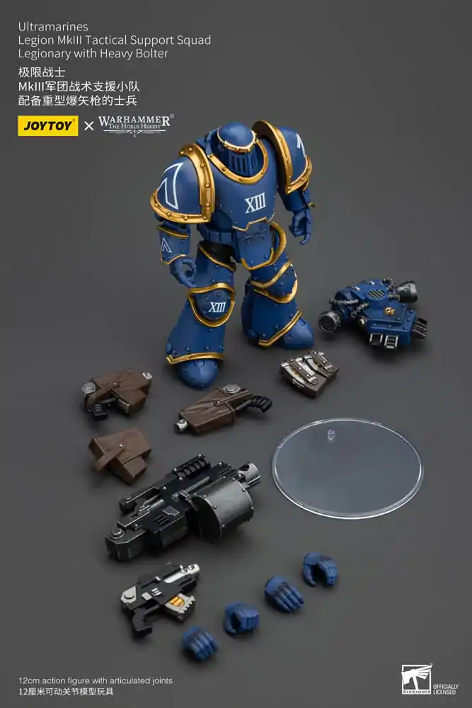 Warhammer The Horus Heresy Akcijska figura 1/18 Ultramarines Legion MKIII Tactical Support Squad Legionar s težkim bolterjem 12 cm fotografija izdelka