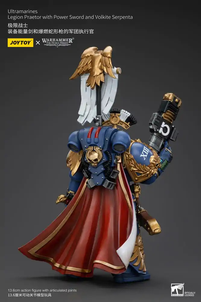 Warhammer The Horus Heresy akcijska figura 1/18 Ultramarines Legion Praetor z električnim mečem in Volkite Serpenta 12 cm fotografija izdelka