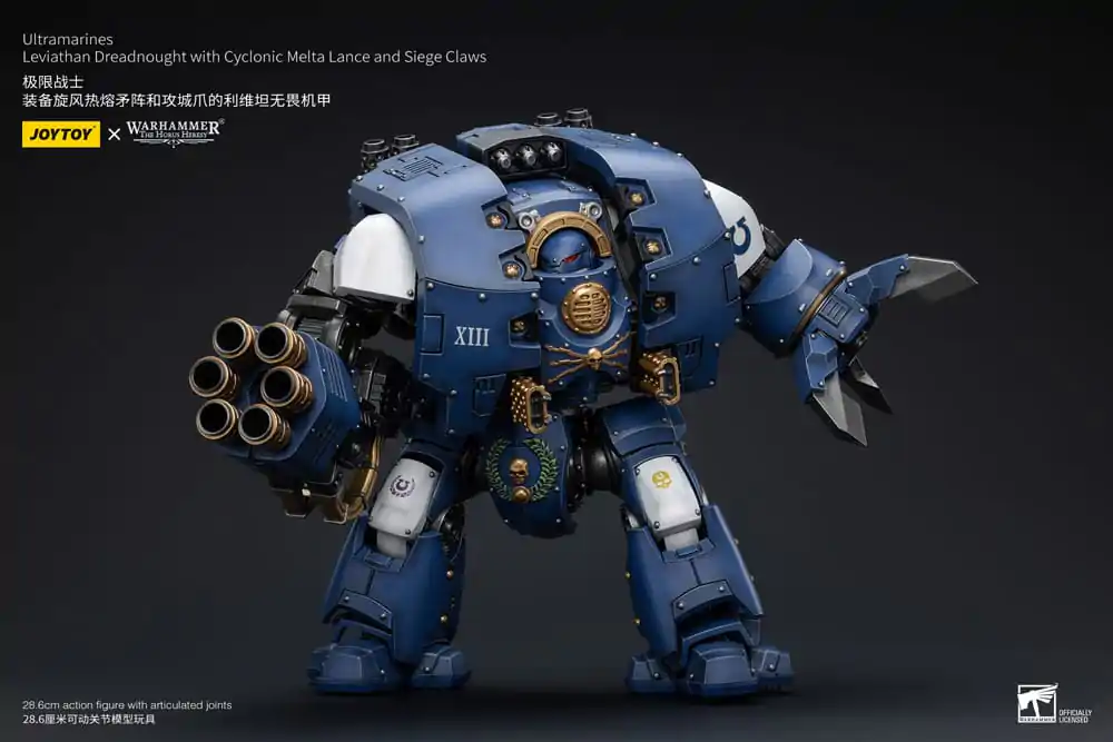 Warhammer The Horus Heresy Akcijska figura 1/18 Ultramarines Leviathan Dreadnought s Cyclonic Melta Lance in Obleganimi kremplji 29 cm fotografija izdelka