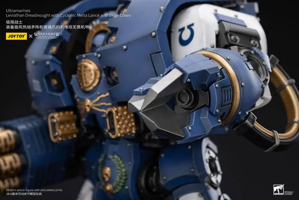 Warhammer The Horus Heresy Akcijska figura 1/18 Ultramarines Leviathan Dreadnought s Cyclonic Melta Lance in Obleganimi kremplji 29 cm fotografija izdelka