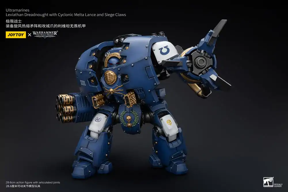 Warhammer The Horus Heresy Akcijska figura 1/18 Ultramarines Leviathan Dreadnought s Cyclonic Melta Lance in Obleganimi kremplji 29 cm fotografija izdelka