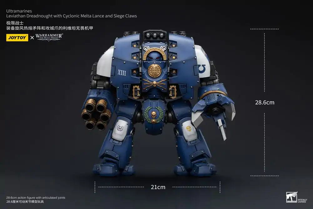 Warhammer The Horus Heresy Akcijska figura 1/18 Ultramarines Leviathan Dreadnought s Cyclonic Melta Lance in Obleganimi kremplji 29 cm fotografija izdelka