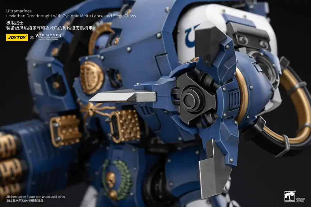 Warhammer The Horus Heresy Akcijska figura 1/18 Ultramarines Leviathan Dreadnought s Cyclonic Melta Lance in Obleganimi kremplji 29 cm fotografija izdelka