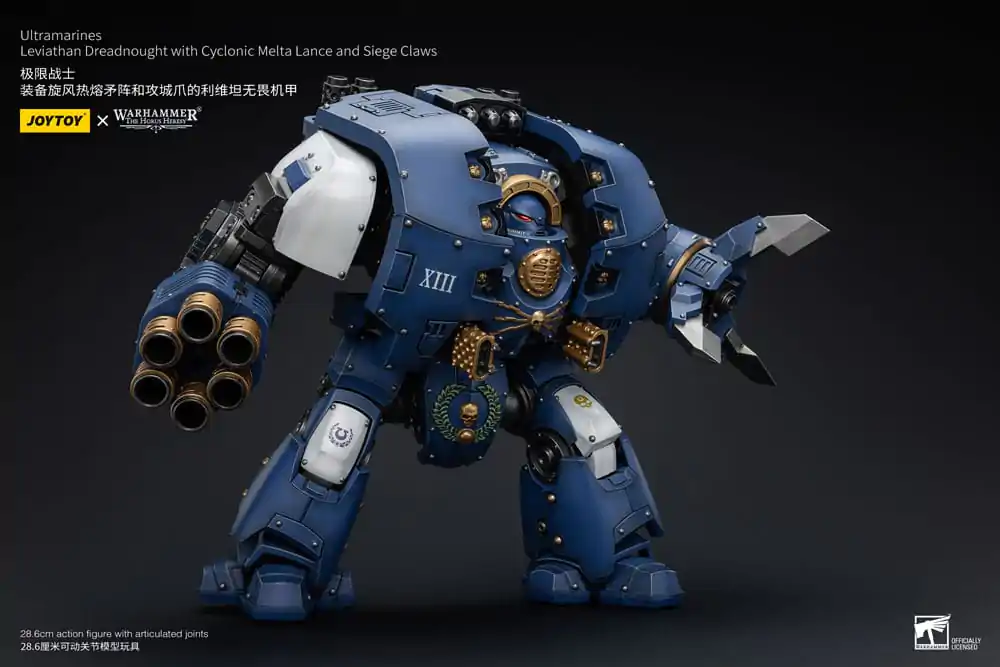 Warhammer The Horus Heresy Akcijska figura 1/18 Ultramarines Leviathan Dreadnought s Cyclonic Melta Lance in Obleganimi kremplji 29 cm fotografija izdelka